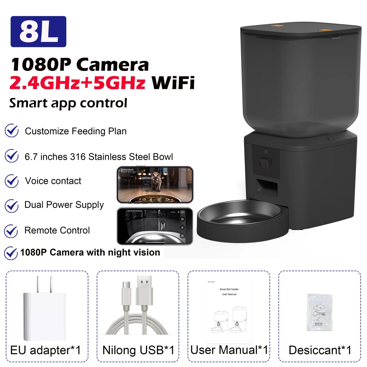 8L Automatic Cat Feeder - Zyreh