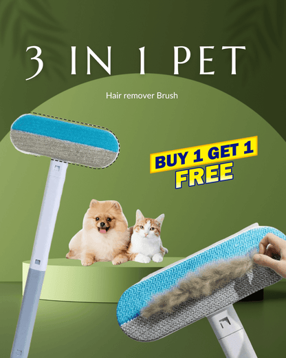 3 in 1 Pet Hair Remover Brush Long - Zyreh