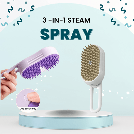 3 - In - 1 Steam Spray Cat Brush - Zyreh