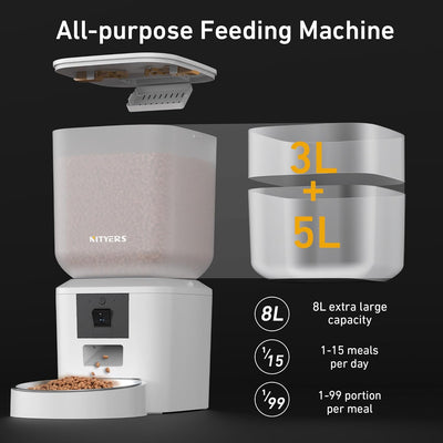 8L Automatic Pet Feeder with HD Camera and Remote Connection