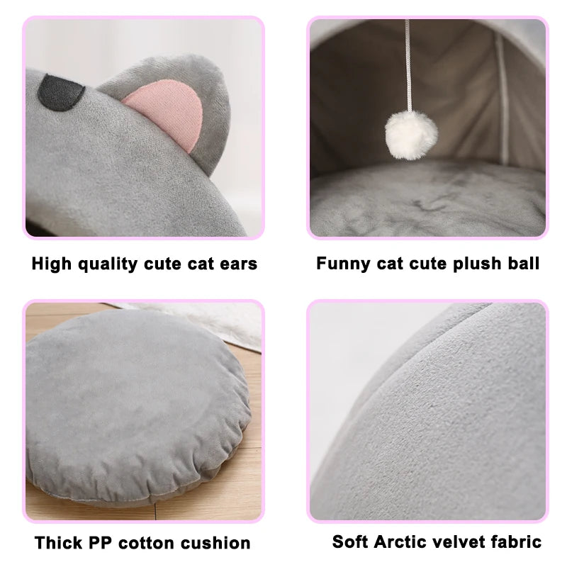 Warm Cat Bed - Soft Cat Cave House