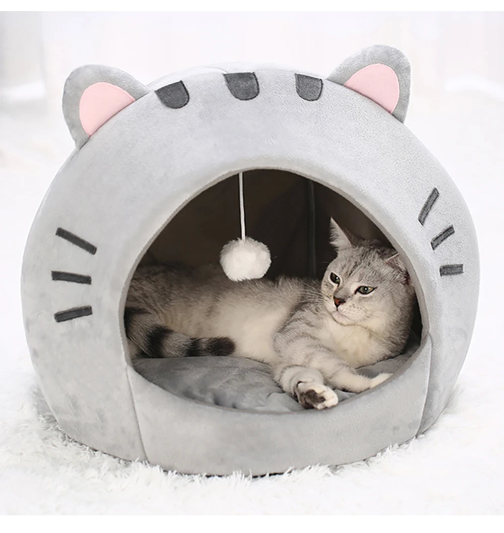 Cat Cave House - Soft Cushion Bed