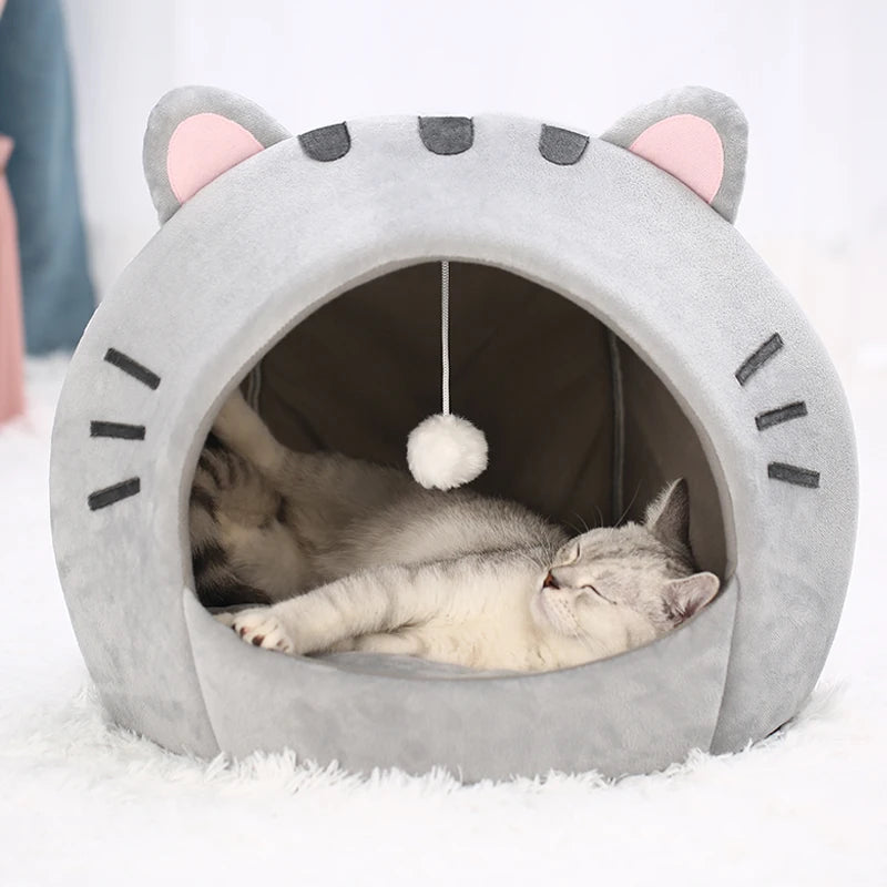 Warm Cat Bed - Soft Cat Cave House