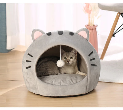 Cat Cave House - Soft Cushion Bed