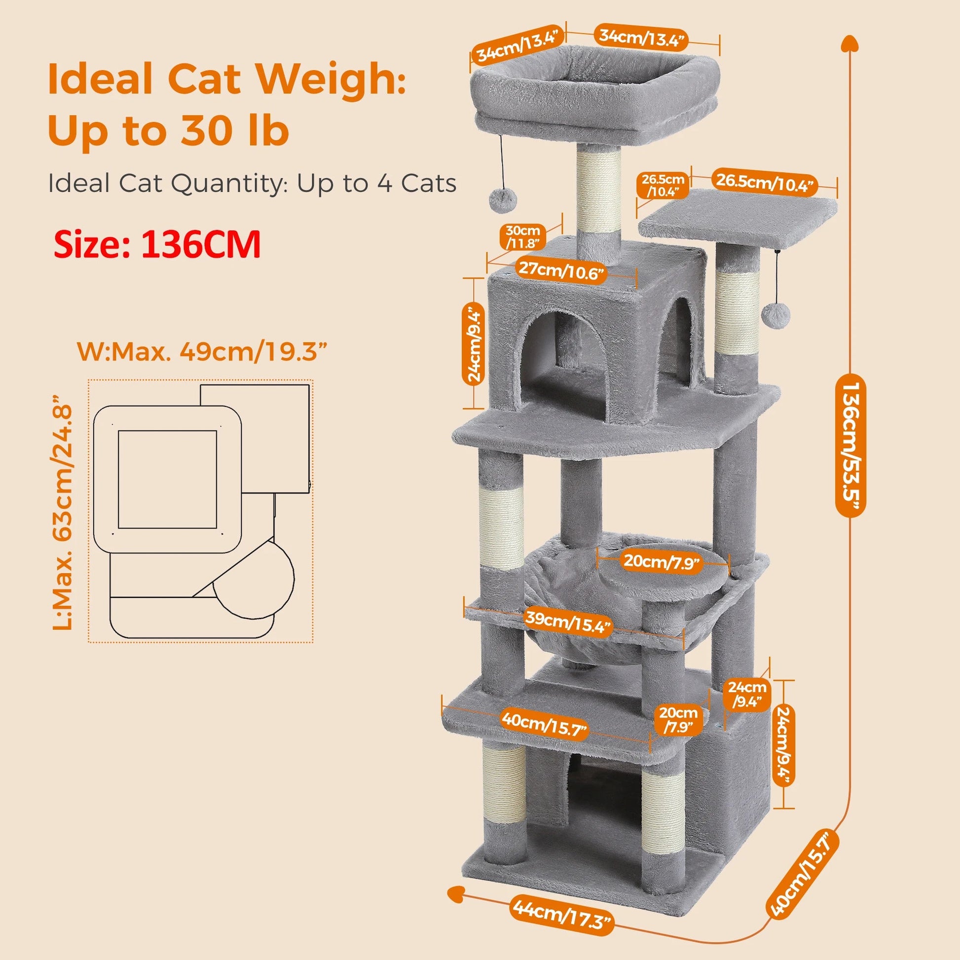 Large Cat Tree and Tower - Zyreh